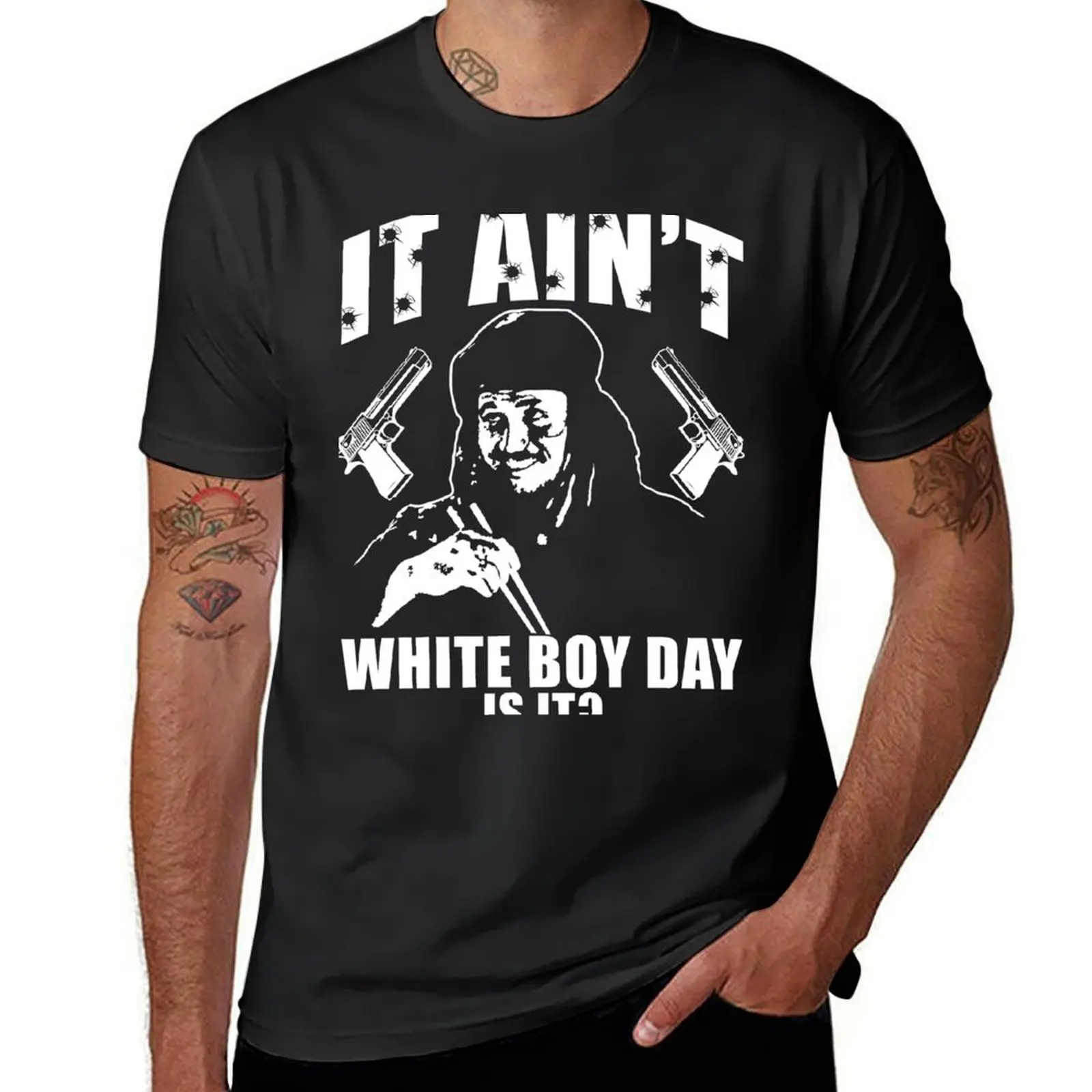 

It Ain't White Boy Day Is It T-Shirt quick-drying cute tops summer top graphics T-shirts for men cotton