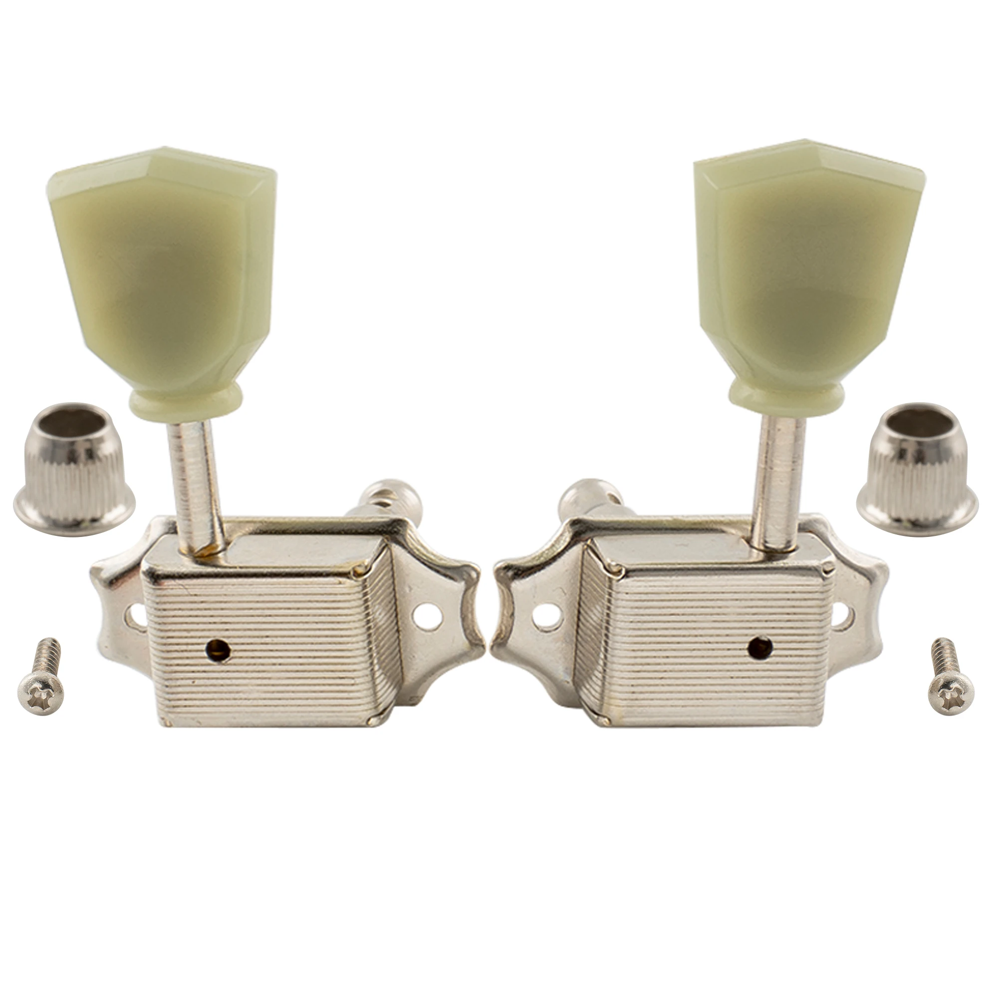 Musiclily Pro 3R3L 15:1 Ratio Semi Closed Vintage Machine Heads Tuners Tuning Pegs Keys for Acoustic Electric Guitar view 4