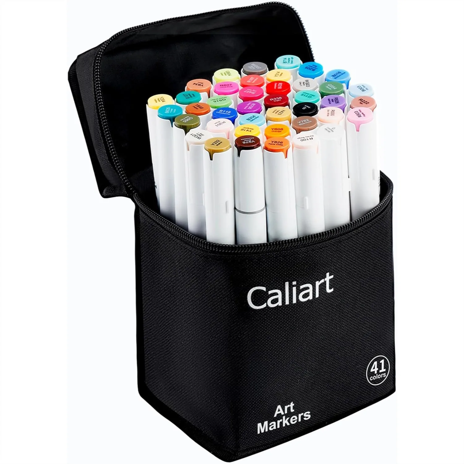 

41 Colors Alcohol Markers Dual Tip Fine & Chisel, Permanent Art Markers for Adults Coloring Books Drawing Sketching with Storage