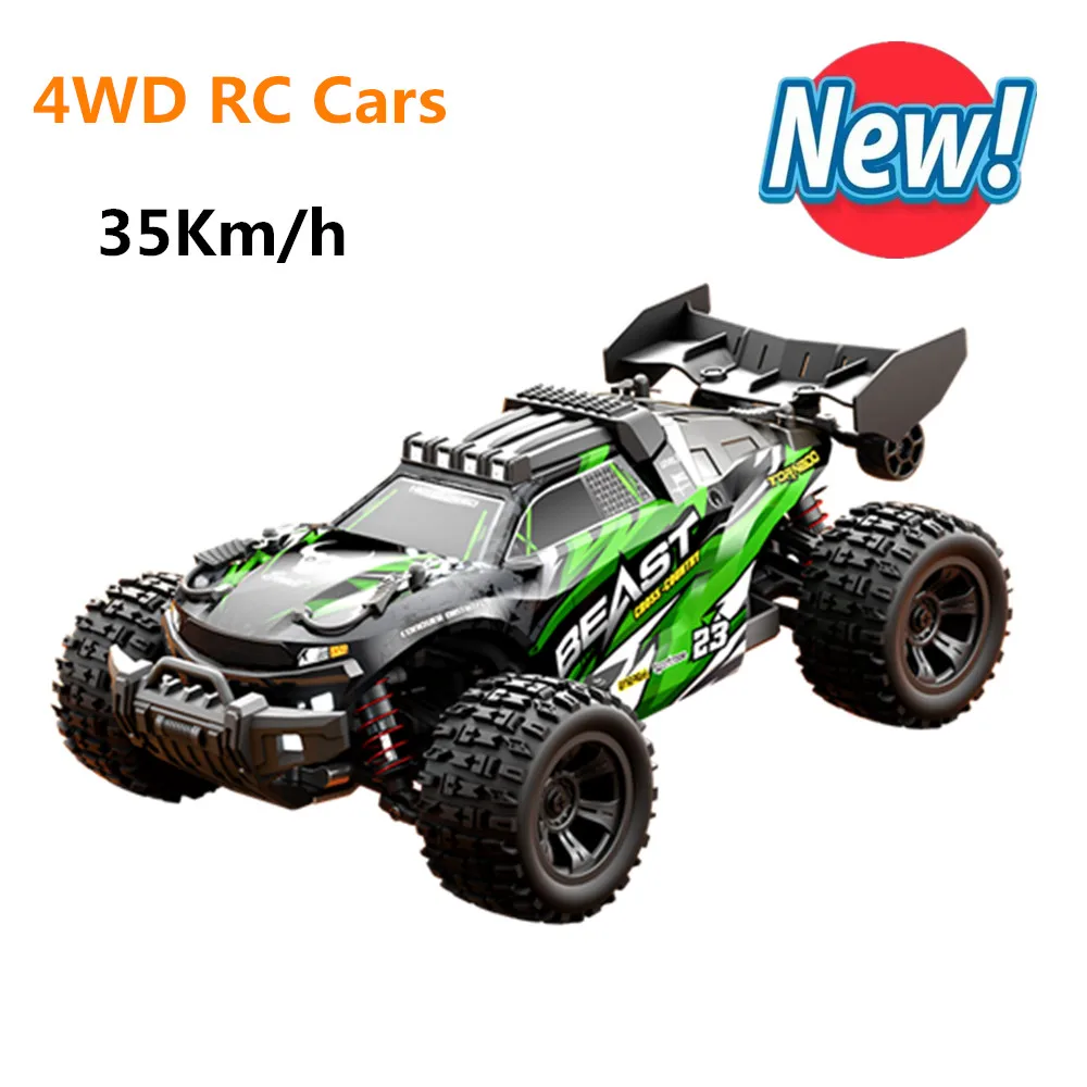 Remote Control Car 1:16 Scale 35Km/h 4WD Electric RC Drift Off-Road Truck All Terrain Cars Rechargeable Batteries