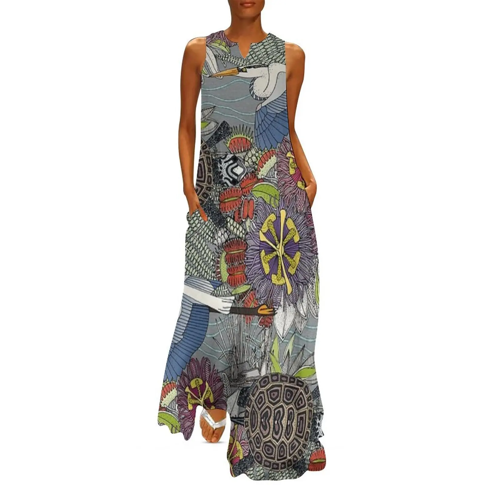 

marsh NC silver Long Dress women's evening dresses cute dress women clothes