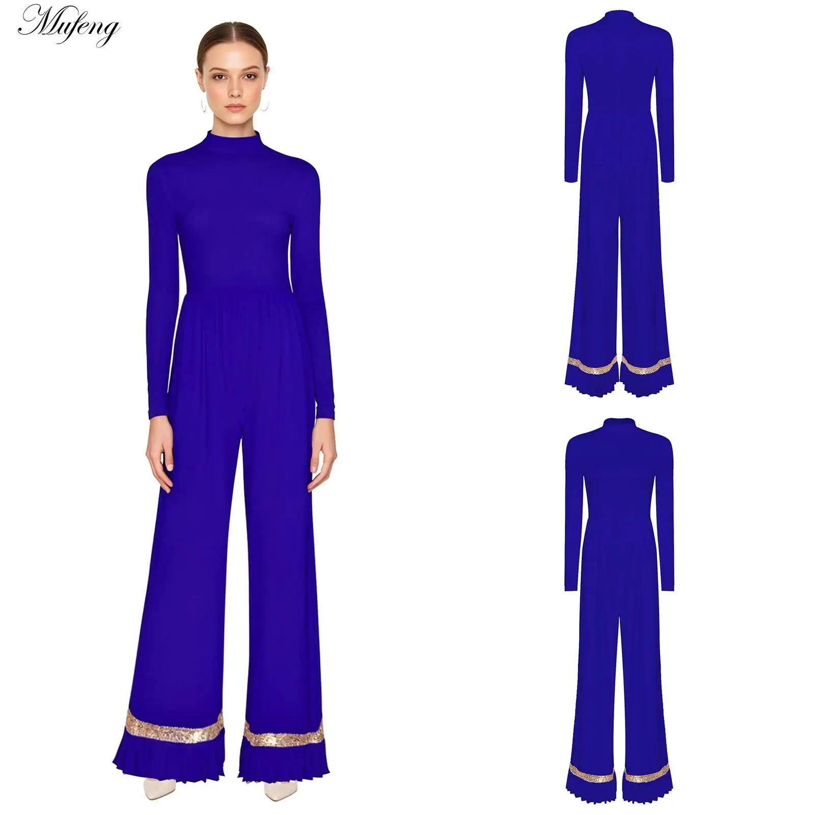 

Женский комбинезон для поклонения, танцевальный комбинезон с длинным рукавом, лирический литургический современный танец, церковный хор, костюм, одежда для бальных танцев, танцевальная одежда