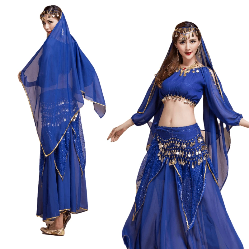 Belly Dance Costumes Set For Women Bollywood Dance clothng  Halloween Carnival  bellywood dancewear Indian Dancer Suit