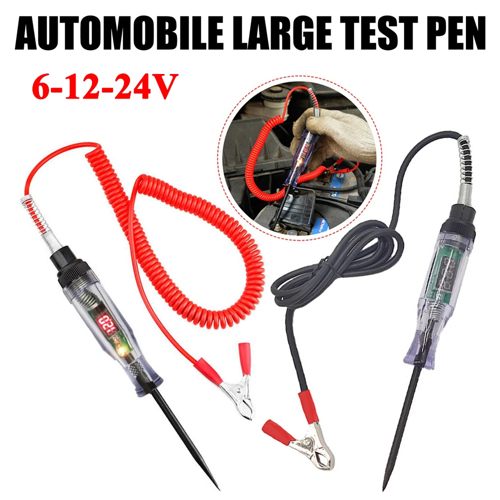 High Quality Auto Circuit Tester Truck Voltage Tester Circuit DC 6V 12V 24V Auto Circuit Tester Auto Diagnostic Probe Test Pen