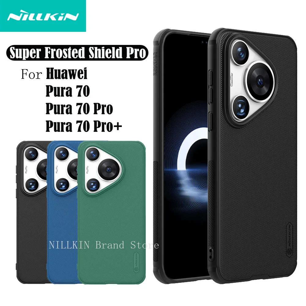 

For Huawei Pura 70 Pro / Pura70 Pro+ Plus Case Nillkin Frosted Shield Pro Soft TPU Frame PC Shell Back Cover For Huawei Pura 70