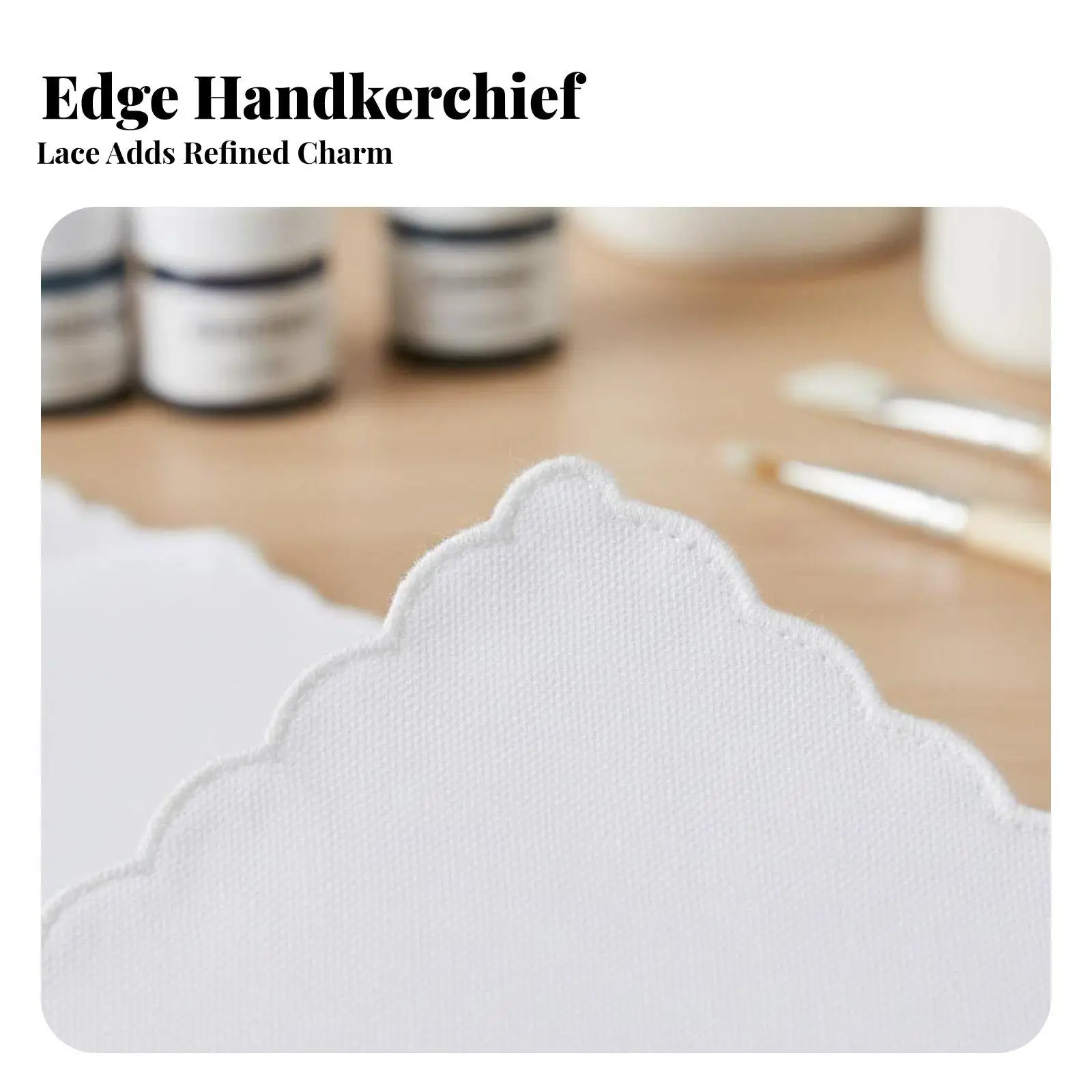 White Handkerchief Soft & Skin-Friendly Blank DIY Handkerchief Reusable Plain White Square for Crafters, Artists, Art Class,