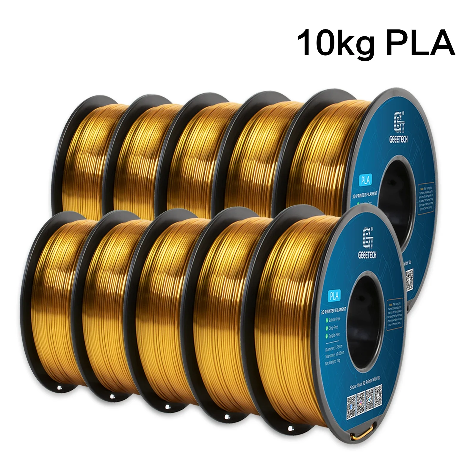 GEEETECH Silk PLA 10 packs (10kg).