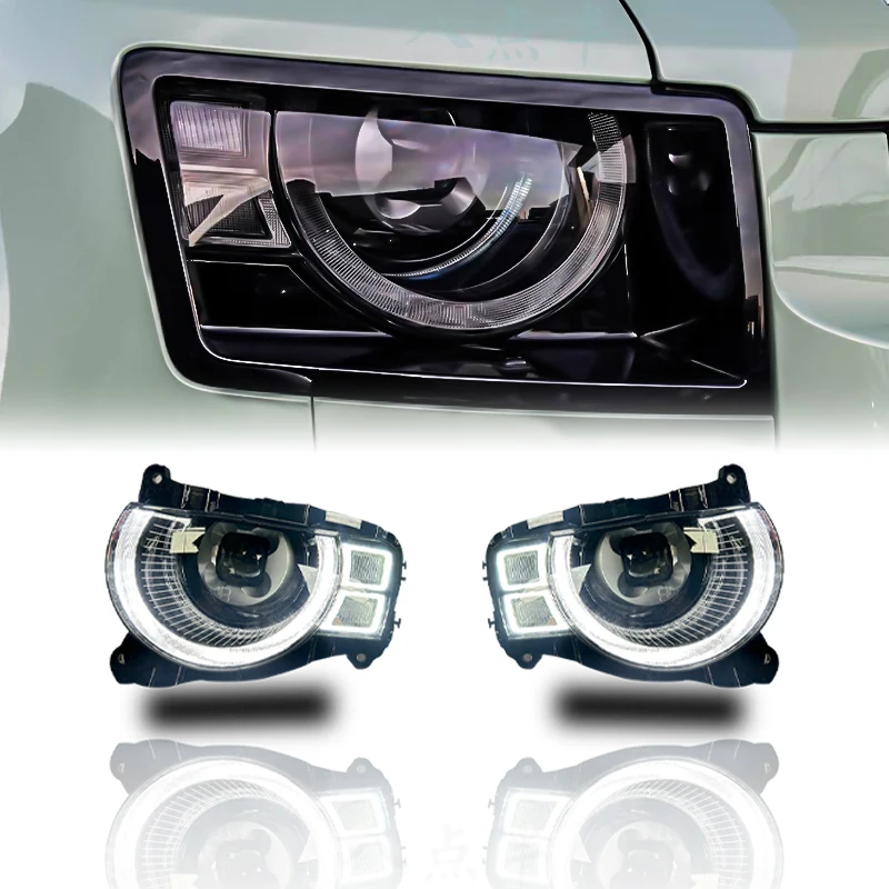 

For Land Rover Defender 2020-2025 LED Headlights Low-Fit Models Upgrade High-Fit Models Easy Installation 24V Voltage Compliant