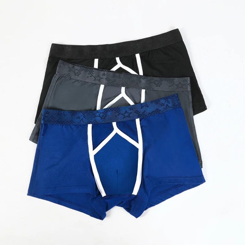 

3pcs Men shot spermatic cord separation underwear vein scrotum support pouch four corners underwear varicose sexy boxer shorts