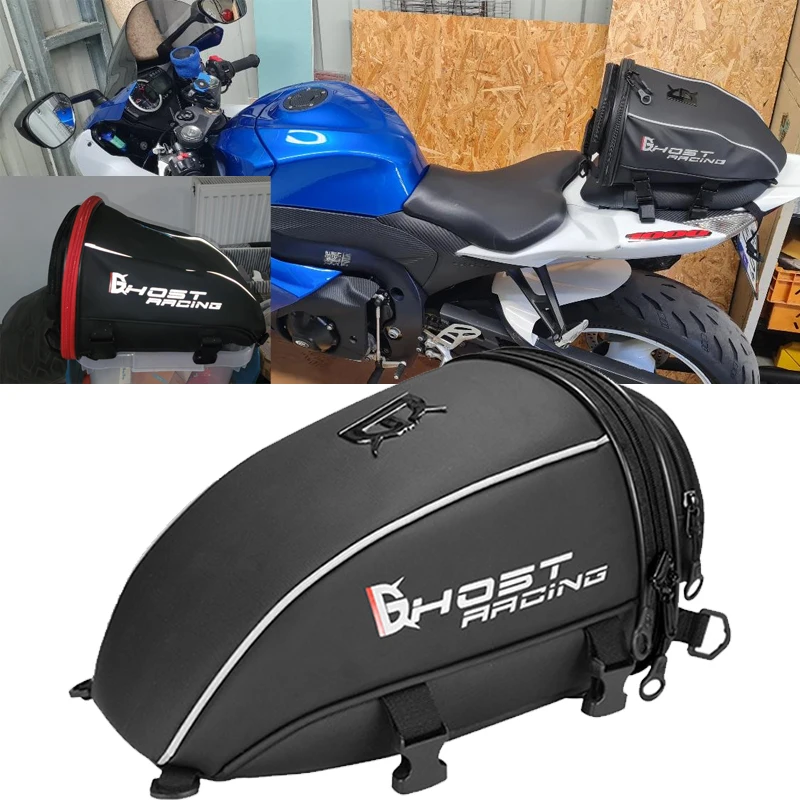

Motorcycle Durable Rear Seat Bag Suitcase Travel Shoulder Luggage Waterproof Motorbike Backpack Tail Tank Bag Pu Leather Sports