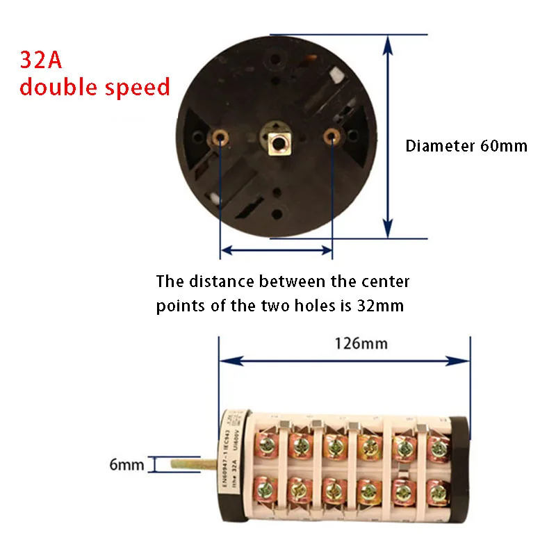 32A 40A Tire Removal Machine Tire Changer Accessories Vigorously Two-Speed Switch Motor Reverse Switch 220V380V