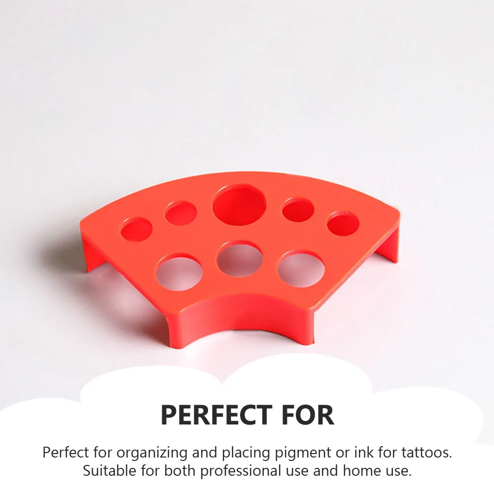 

12 шт., держатель для пигментной чашки для татуировок, прочная стойка в форме веера с несколькими слотами, идеально подходит для чернил для татуировки и держателя для пигментной чашки