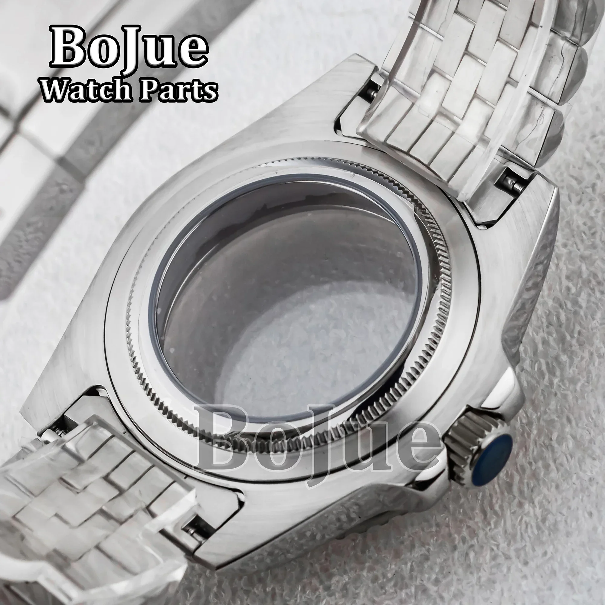 Black Green Ceramic Bezel 40mm Case Watch Jubilee Strap Bracelet Parts For MOD GMT Seiko nh34 nh35 nh36 Movement Dial Waterproof