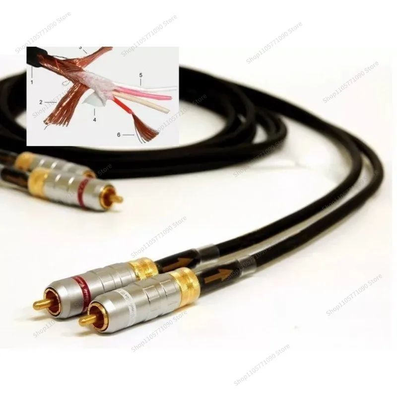 For Audio Cable, Four-core Pure Copper Audio Cable, Signal Cable RCA