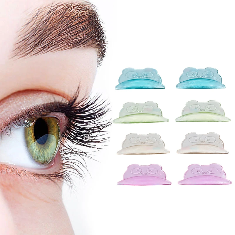 4Pairs Free Glue Silicone Eyelash Perm Rod Sticky Lash Lift Shield Lifting 3D Eyelash Curler Accessories Makeup Tool For Women