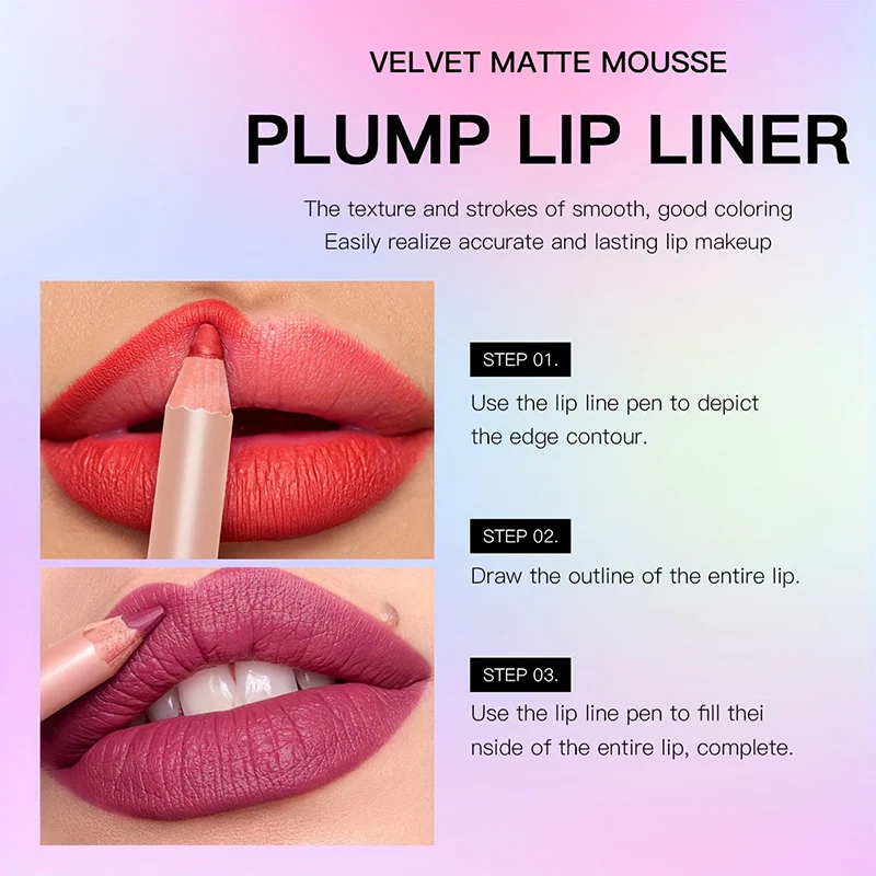 Sexy waterdichte lipliner potlood langdurige natuurlijke lipliner pen rode contour tint sexy donkerrood roze mat lippenstift potlood nieuw