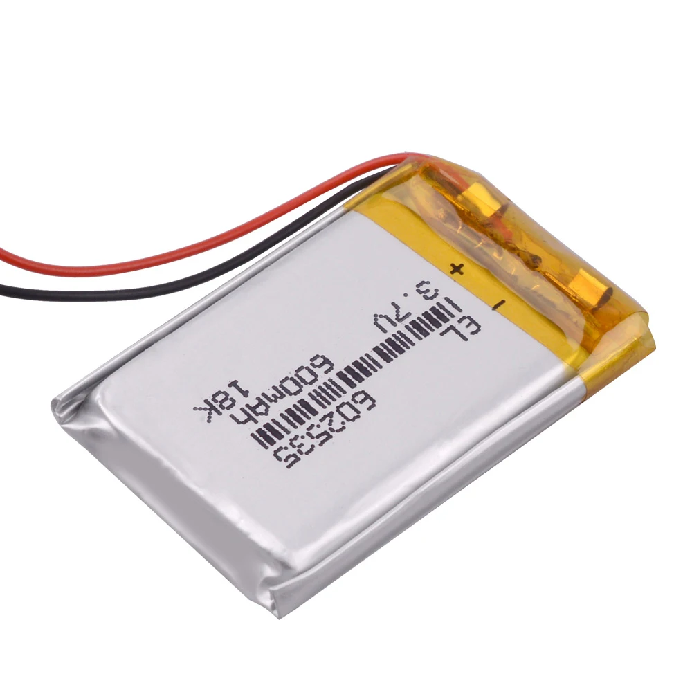 3.7V 600mAh  602535 Rechargeable  li Polymer  Battery For MP3/MP4/Game Player mouse GPS  speaker 062535 DOD LS460W