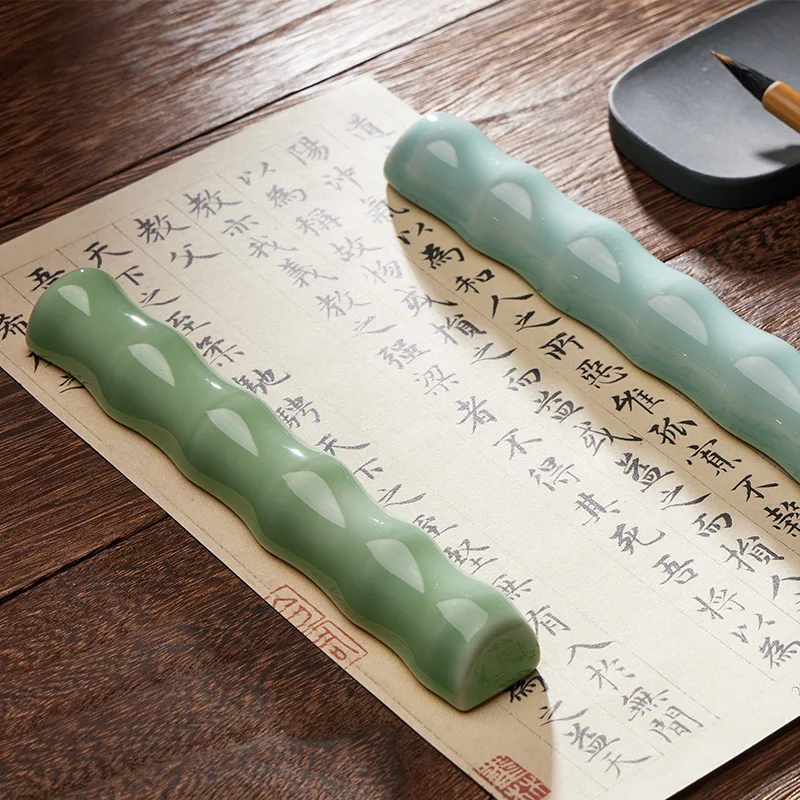 مسند فرشاة مفصل الخيزران من السيراميك الإبداعي ، لوازم الخط الصيني ، صورة كتاب ، حامل قلم ، أداة رسم ، إبداعية