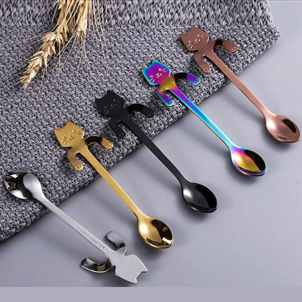 2-6pack Coffee Spoon Mini Cartoon Espresso Spoons for Dessert Coffee Cappuccino