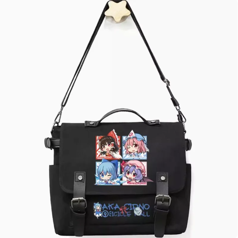 Anime Touhou Project Hakurei Reimu Cirno  Bag Belt Decoration School Bag Fashion Leisure Teenagers Student Messenger Handbag