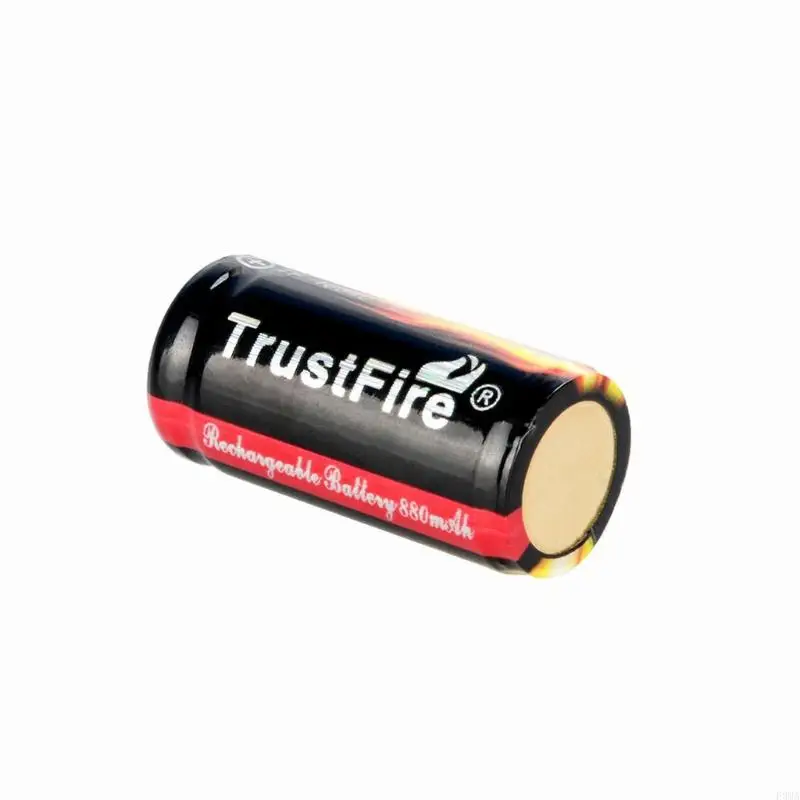 F3MA 2 batterie 16340 ricaricabili agli ioni litio CR123A 3,7 V per torcia fotografica