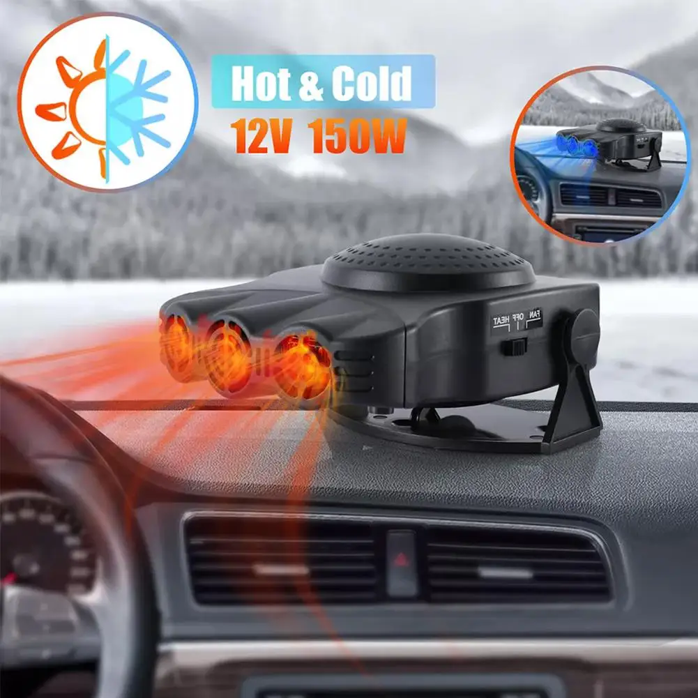 12V 150W přenosné auto ohřívač 2 v 1 ohřev fanoušek windshield s náležitosti defroster cigareta auto světlejší demister N8X9