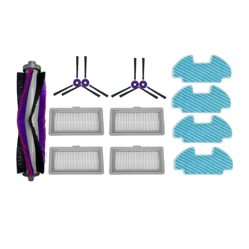 BAAO-13 Pcs For  VR05R5050WK Self Emptying Robot Vacuum Roller Side Brush HEPA Filter Mop Pad