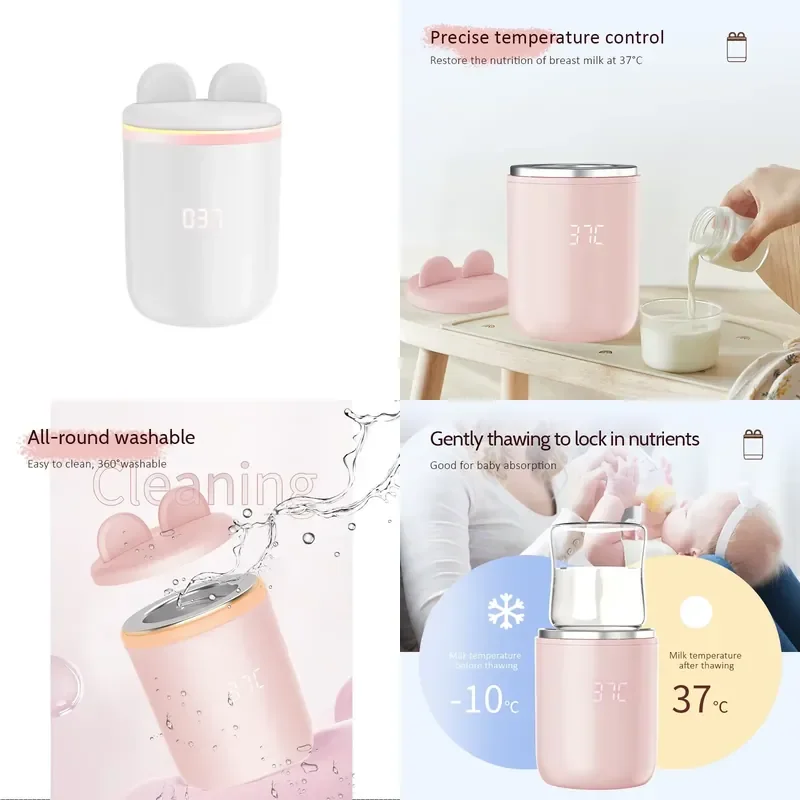 Aquecedor de Mamadeiras Portátil N1S Personalizado, Alimentado por Bateria, com Esterilizador Integrado para Viagem