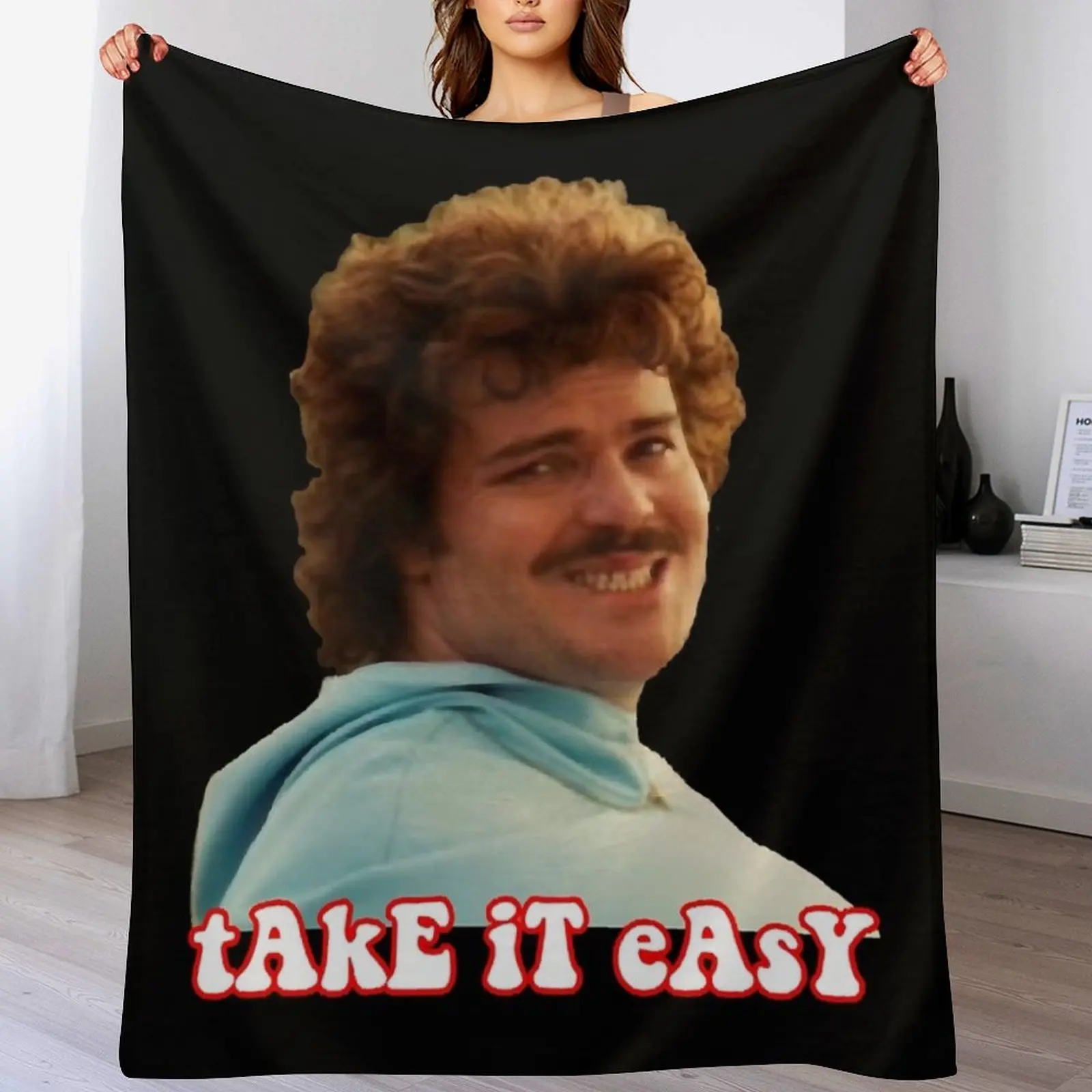 

take it easy- nacho libre Sticker Throw Blanket Nap Warm Designers Sofas Blankets