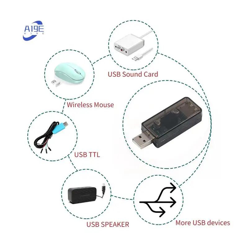 

A19E-6X ADUM3160 USB Isolator Module USB To USB Voltage Isolator Module Support 12Mbps,Used Isolate Noise In Circuit System