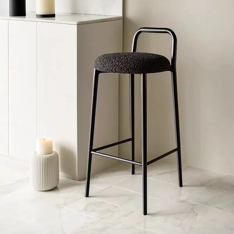 

Backrest Relaxing Bar Stools Counter Make Up Minimalist Single High Chairs Ergonomic Waiting Restaurante Muebles Salon Furniture