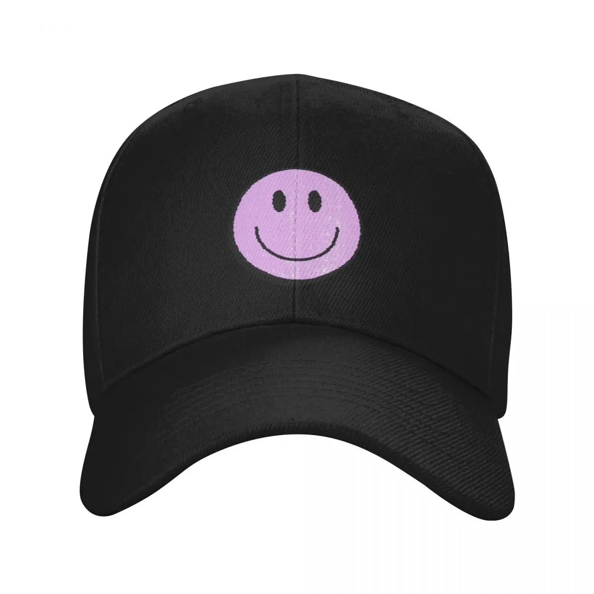 

Purple Retro Smiley Happy Face Crayon Baseball Cap summer hat Beach Outing Sun Hats For Women Men's