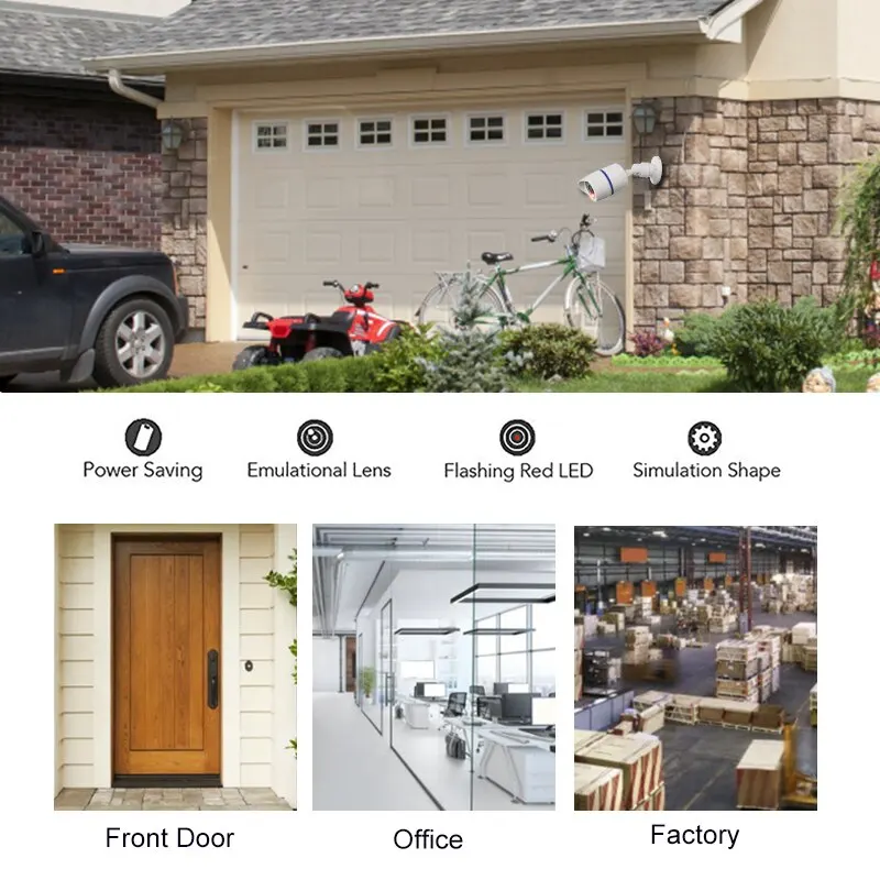 1PC Dummy Fake Camera Simulated Surveillance Security CCTV Dome Camera With One LED Light For Indoor Outdoor Home Store image 3