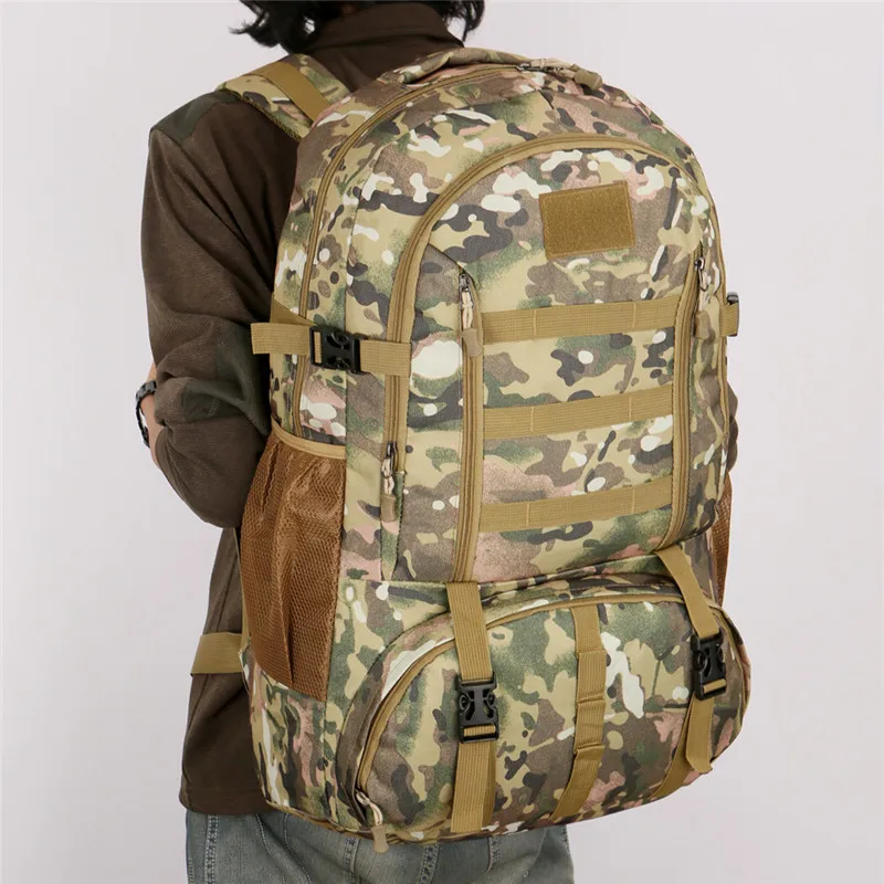 50 60 litri zaino da uomo tattico militare arrampicata attrezzatura da campeggio City Outdoor Sports Molle Bag zaino da viaggio Camo