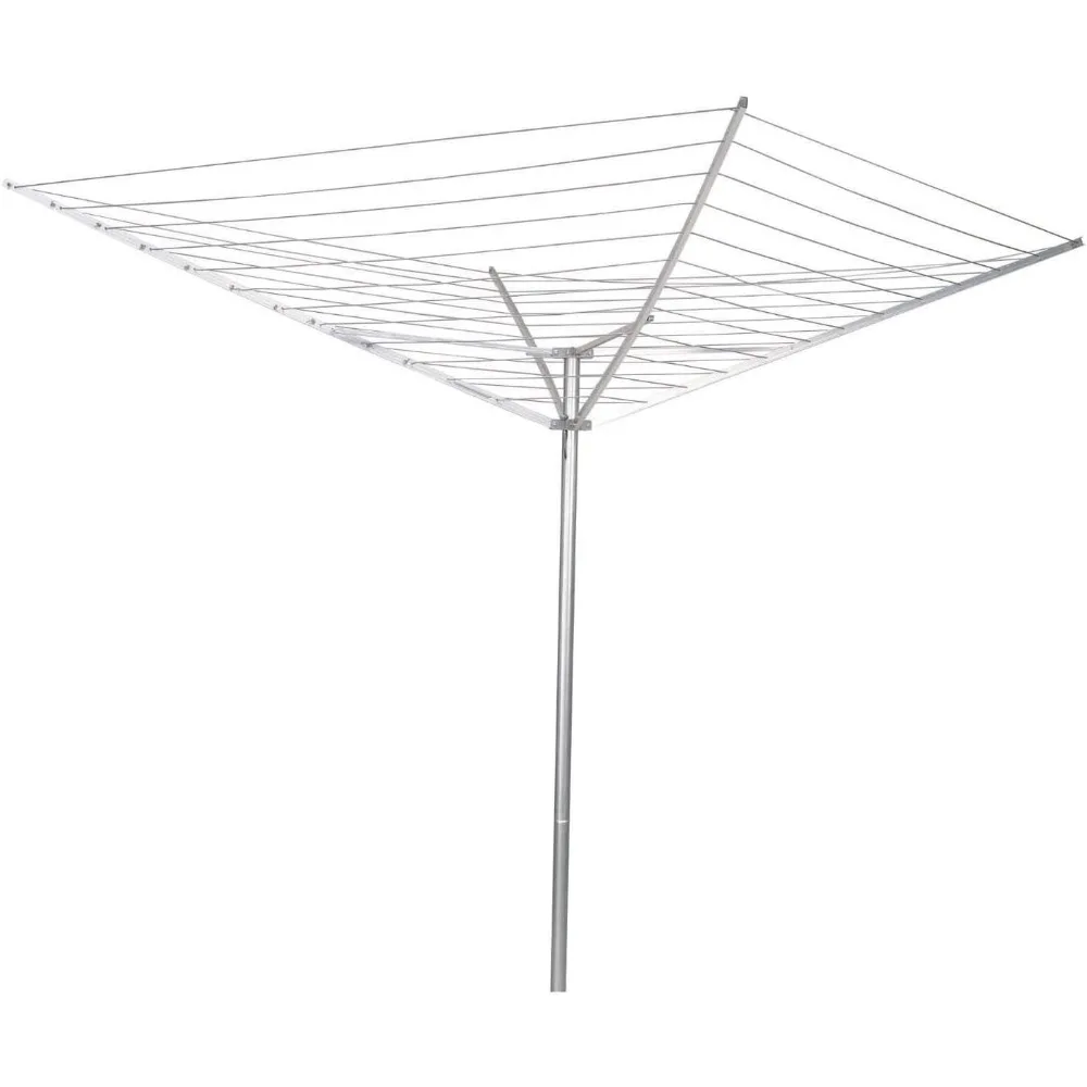 

Household Essentials 17120-1 Rotary Outdoor Umbrella Drying Rack | Aluminum Arms and Steel Post | 12-Lines