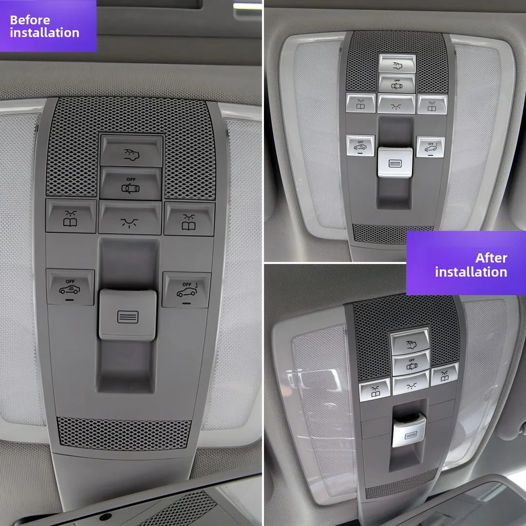 Light button for car solar roof, Mercedes decorative stickers benz gick c e x204 W204 W212, roof light deck duster