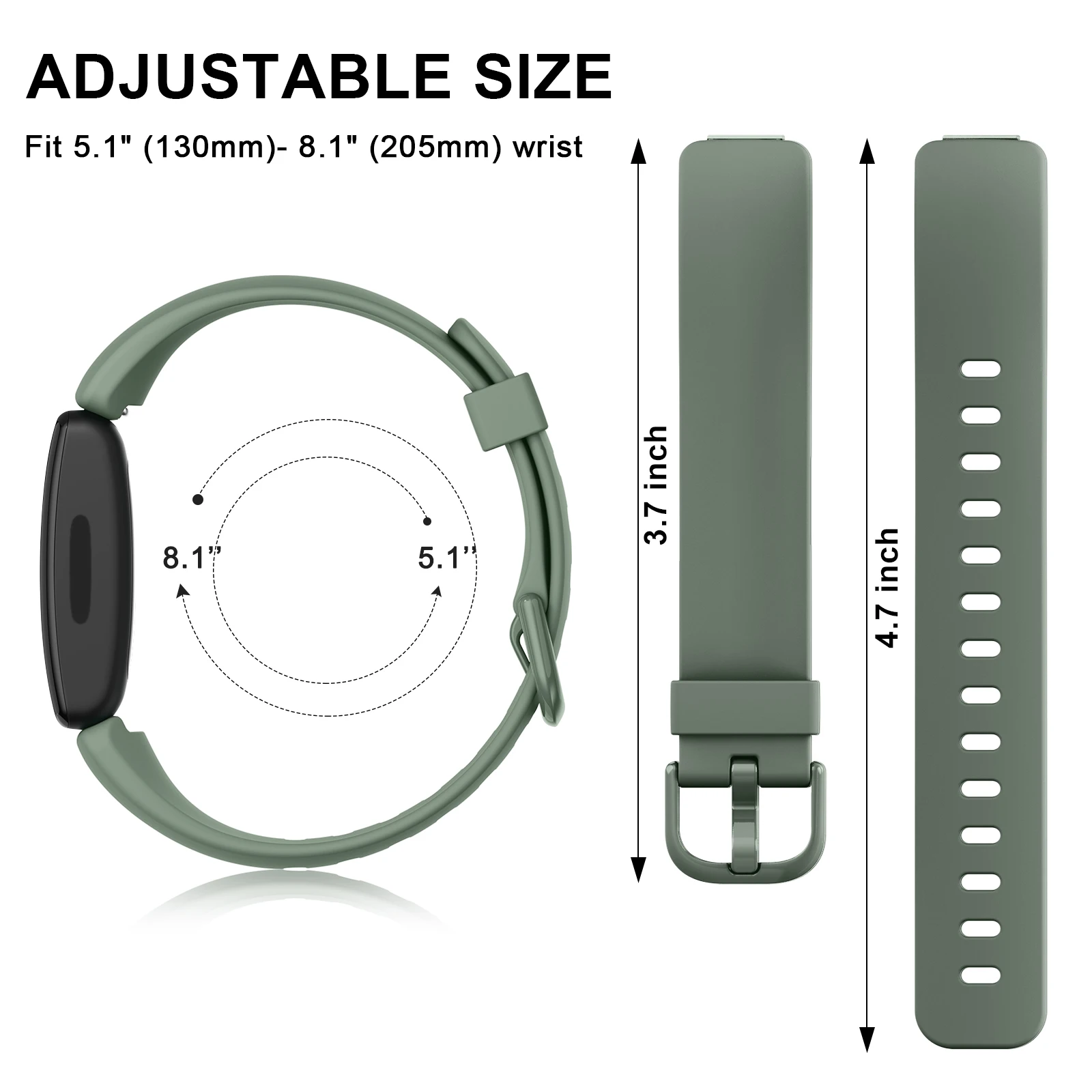 Banda de Silicone macio para pulseira inteligente, substituição pulseira, Strap Acessório, Fit para Fitbit Inspire 2