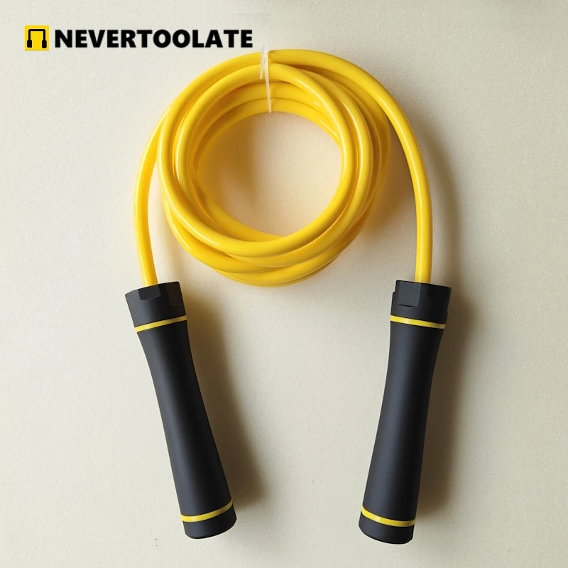 NEVERTOOLATE NO logo HEAVY 490 gram 10mm diameter PVC solid jump rope fitness HIIT 3 meter adjustable skipping rope RA RUSH