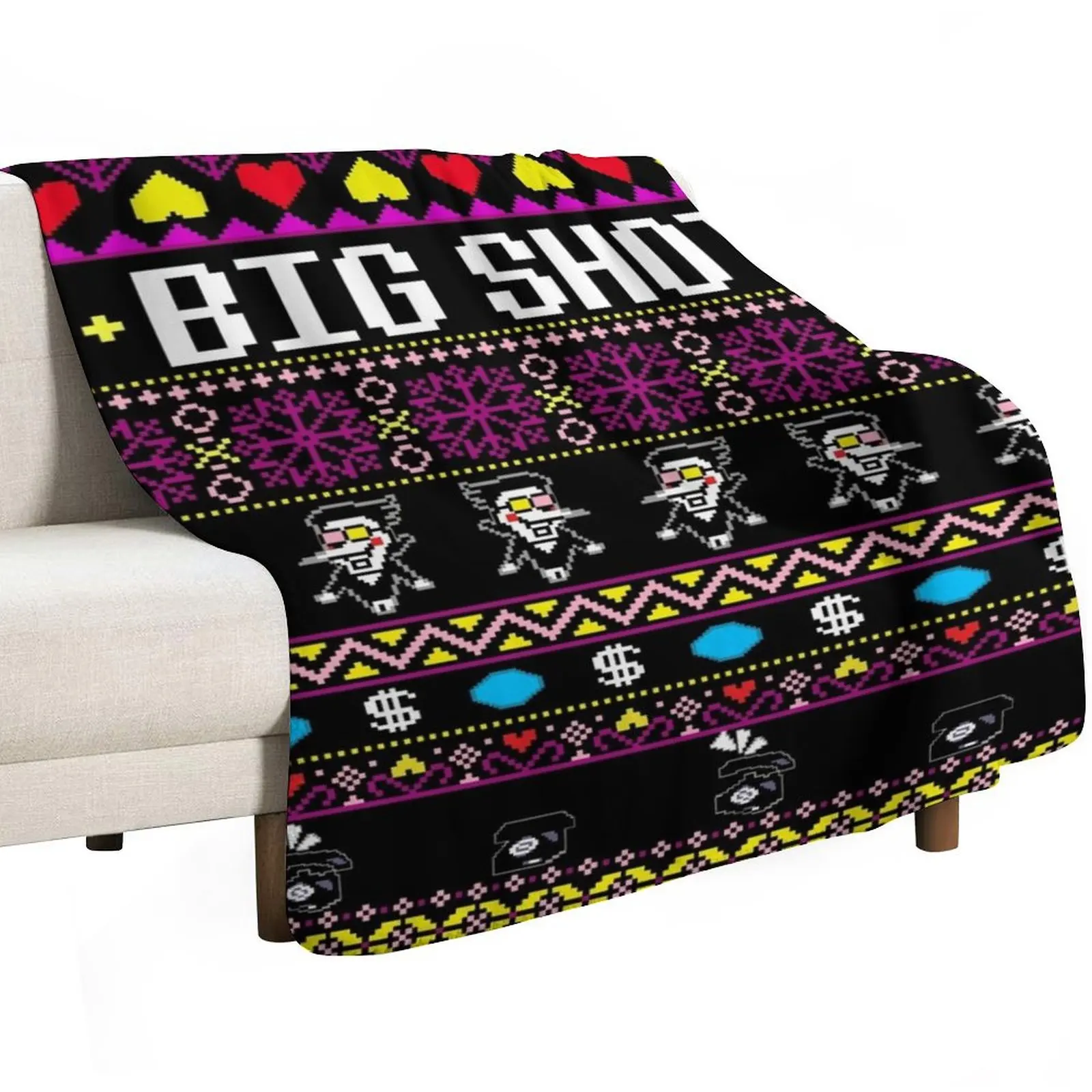 Spamton's BIG SHOT Kromer Krismas Throw Blanket Nap Winter beds Weighted Picnic Blankets
