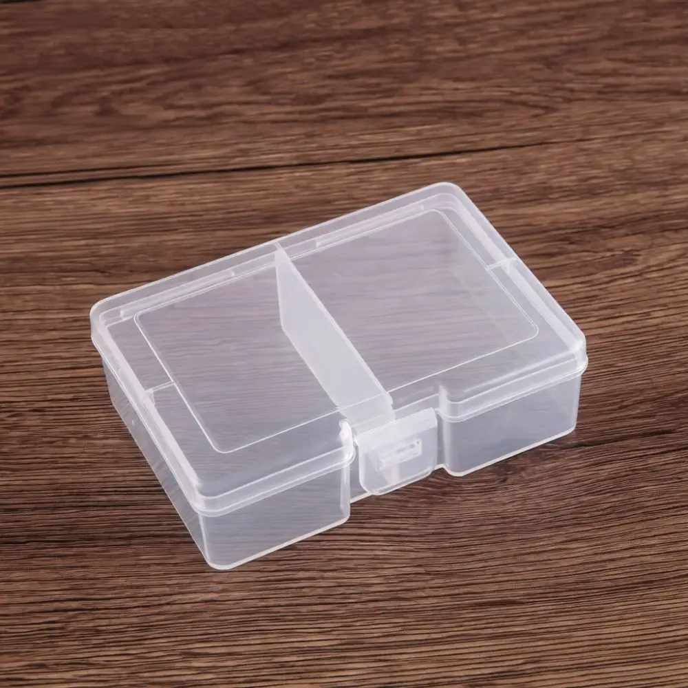 Clear Plastic Storage Box Jewelry Organizer Container Adjustable Divider Case For Crafts Stationery Fishing Tackle Components