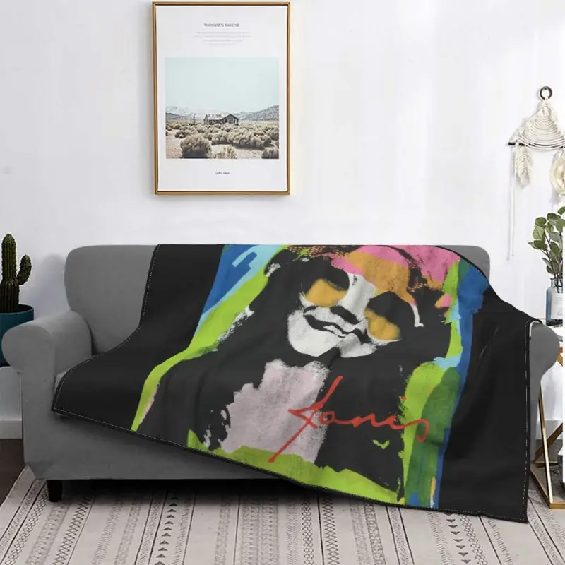 Janis Joplin Janis Psychedelic Blanket Plush Fashion Plus Velvet Bedding Throws Sleeping Sheets