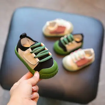 New Spring Autumn Children Shoes Boys Girls Casual Canvas Kids Sneakers Soft Fashion Side Paste Board Shoes