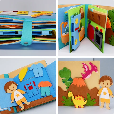 Тихая книга Монтессори для детей 3-6 лет - развивающий игрушка — изображение продукта
