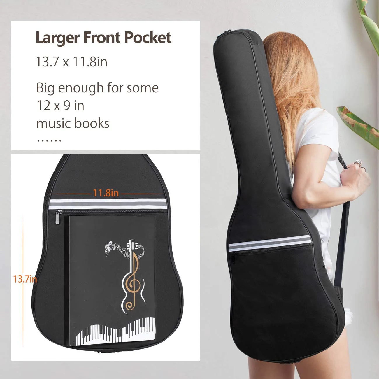 حقيبة الغيتار الكهربائي ، حقيبة أزعج ، 41 "، لالغيتار باس الكهربائية الصوتية ، الكلاسيكية وأكثر من ذلك