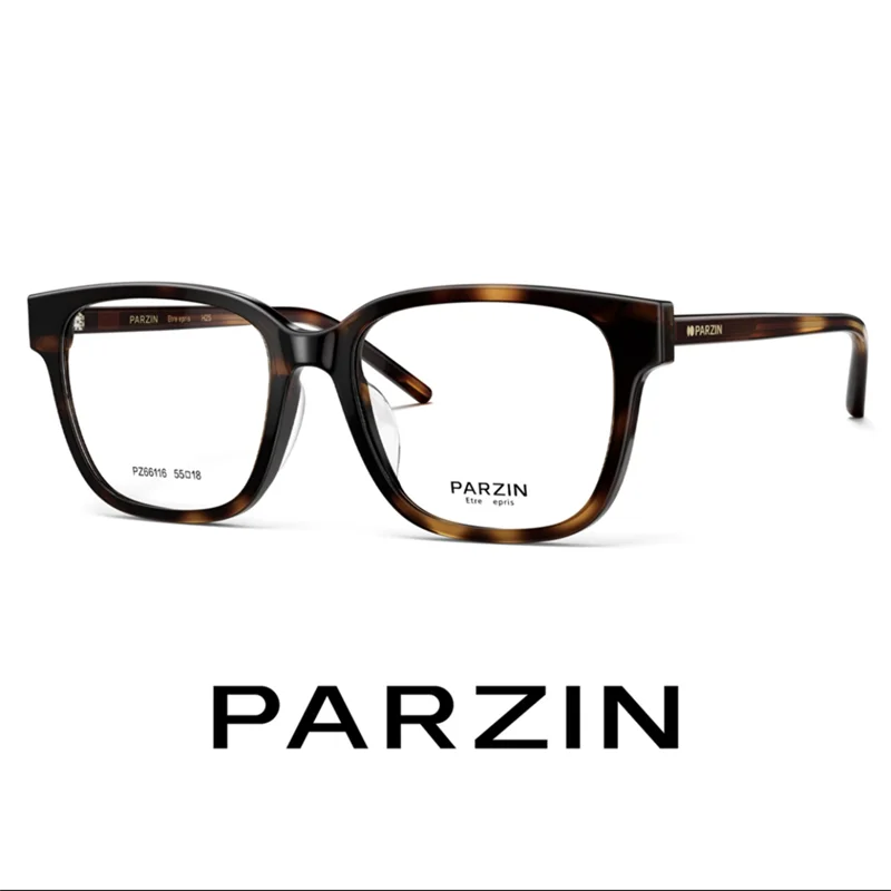 PARZIN Quality Aceate Glasses Frame Men Vintage Prescription Eyeglasses Frame Women Fashion Eyewear 66116
