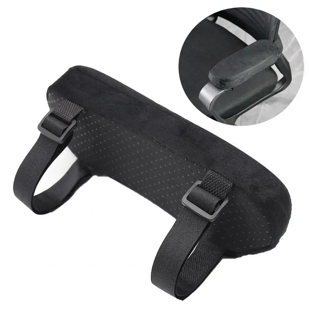 

2Pcs 22cm Office Chair Arm Pad With Adjustable Straps Memory Foam Desk Gaming Chair Arm Rest Cover Elbow Support Cushion Pillow
