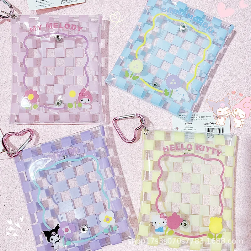 

Hello Kitty Cinnamoroll Anime Kawaii Sanrio Ins Print PVC Transparent Storage Bag Cute Kuromi HandBag Pendant Gifts Toys