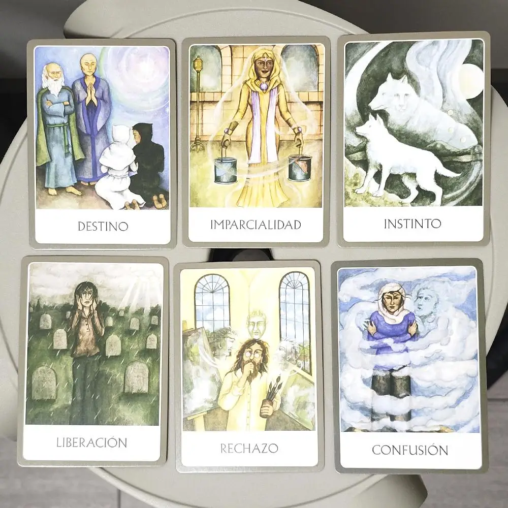 Chakra Wijsheid Orakelkaarten 10,4 * 7,3 cm Het spirituele hulpmiddel voor het transformeren van je leven Spaanse editie 49-delige Orakelkaarten