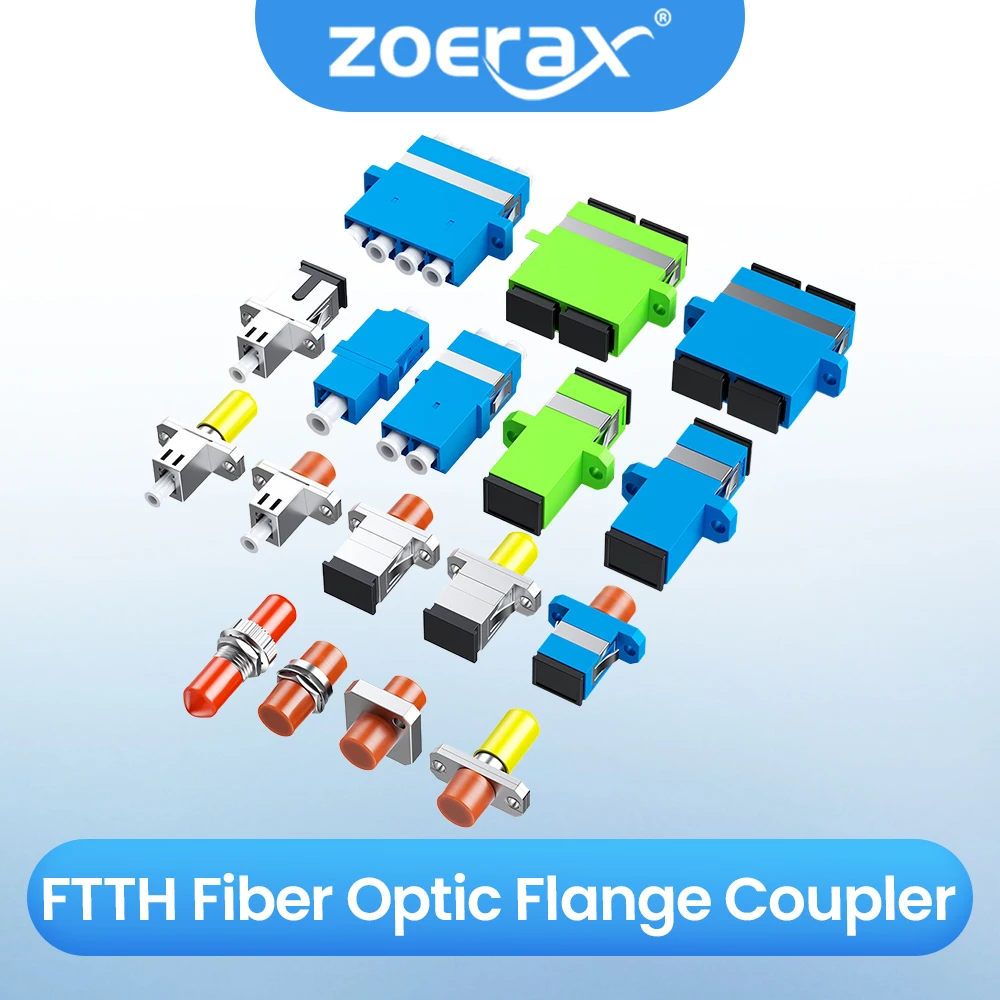 ZoeRax 10 قطعة مقرنات الألياف البصرية لكابلات SC ST LC Simplex المزدوجة لمحول بصري متعدد الأوضاع أحادي الوضع