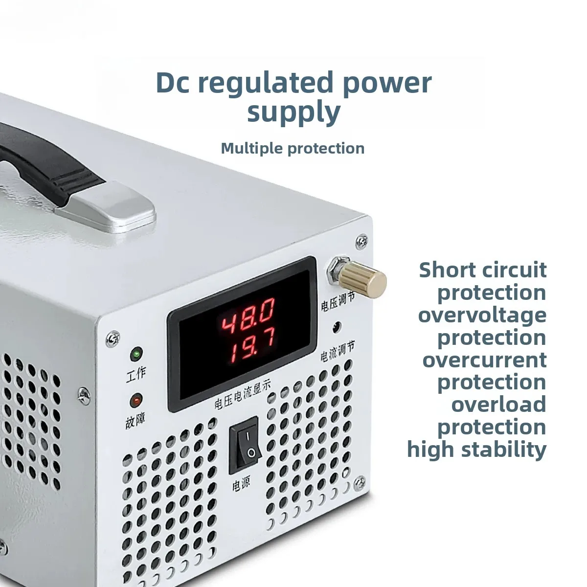 2000W Adjustable High Voltage DC Switching Power Supply AC220V to 24V 48V 110V 600V 1000V Stabilized Industrial Power Adapter